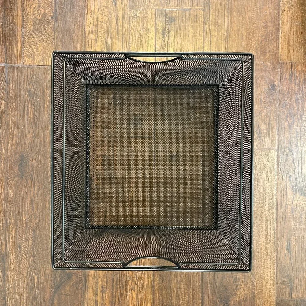 Black Mesh Crate File Organizer Box